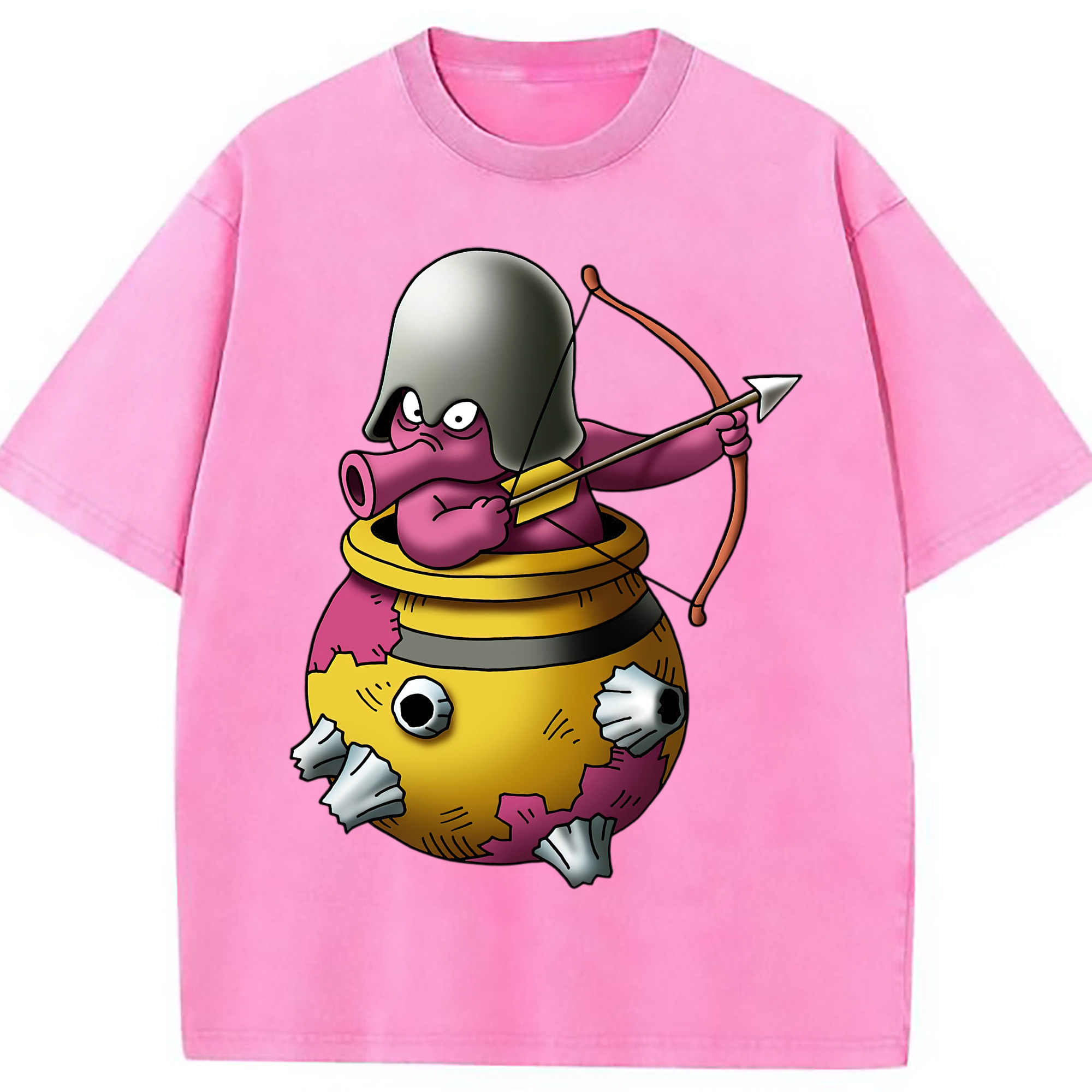（画像用） ドラゴンクエスト Doragon Kuesuto Dragon Quest 綿100% ヴィンテージ風 半袖Tシャツ（フロントプリント）